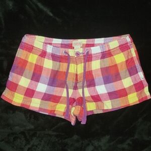 Mossimo Supply Co. Red and Pink High Waist Shorts THERES A SMALL SPOT ON THE BAC